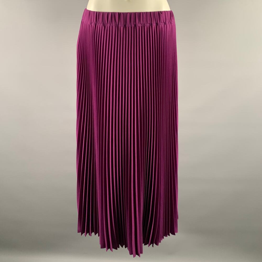 MARC JACOBS Size M Purple Polyester Pleated Skirt